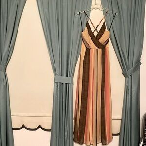 Multi color long dress.